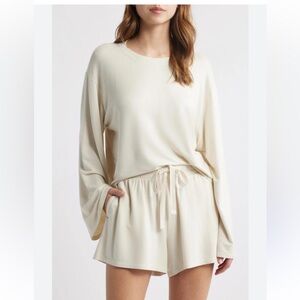 Nordstrom brand Cream Long-Sleeve Pajama Set